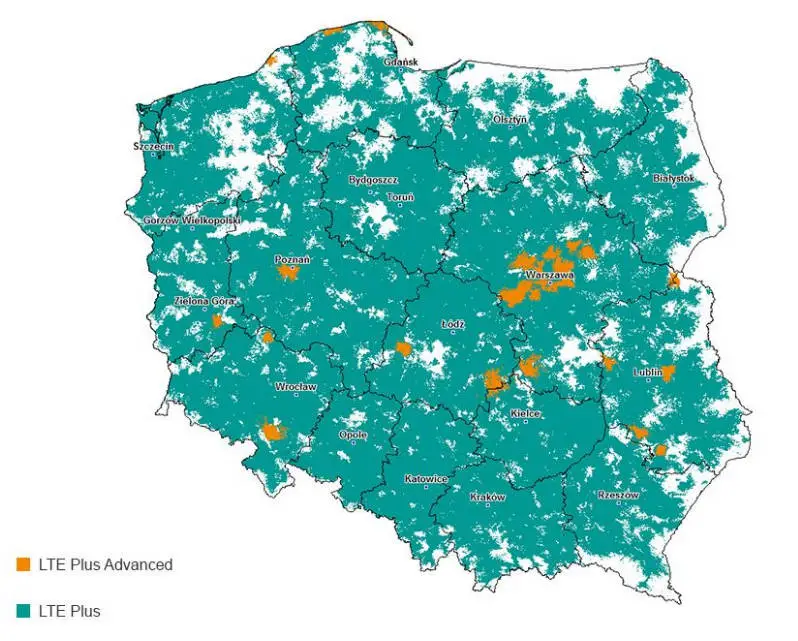 LTE PLUS ADVANCED zasięg