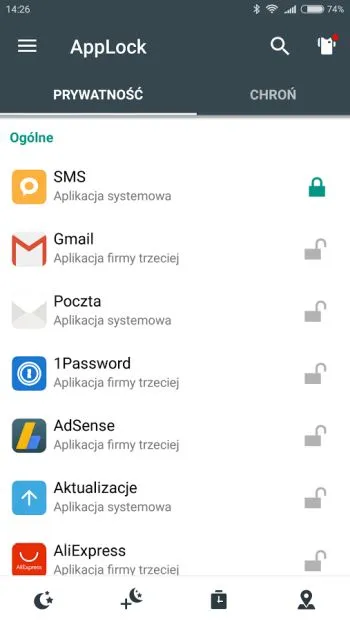 AppLock blokowanie