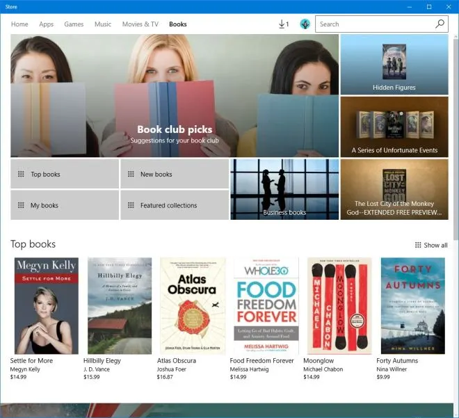 Windows 10 Insider Preview Build 15014 Books