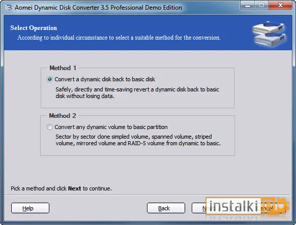 Aomei Dynamic Disk Converter