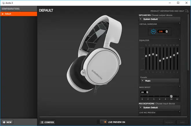 SteelSeries Arctis 3 Software