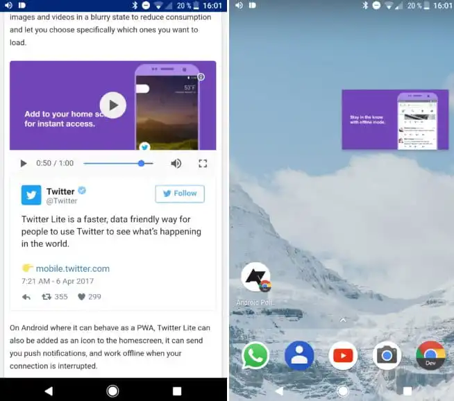 chrome android picture in picture