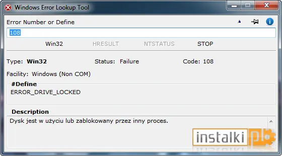 Windows Error Lookup Tool
