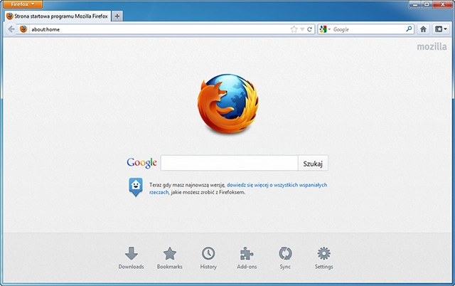 firefox 13 home