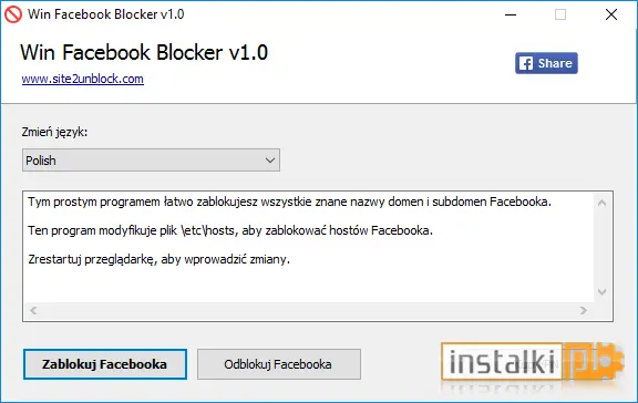 Win Facebook Blocker
