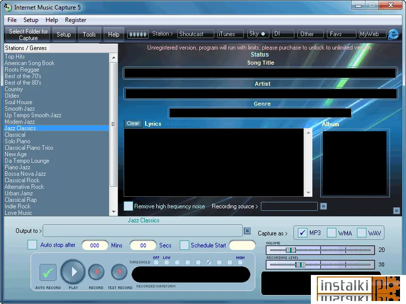 Okladka Internet Music Capture