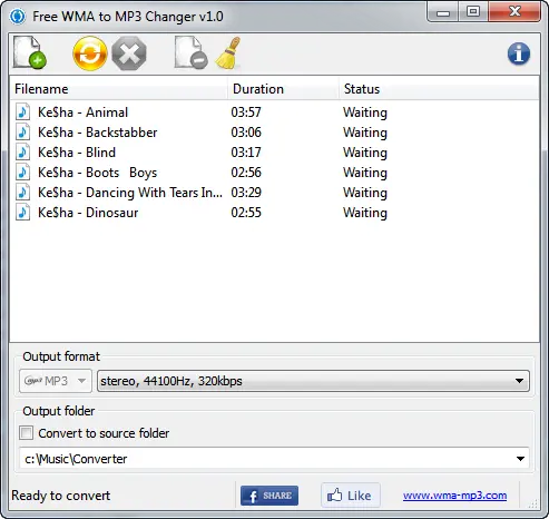 Okladka Free WMA to MP3 Changer