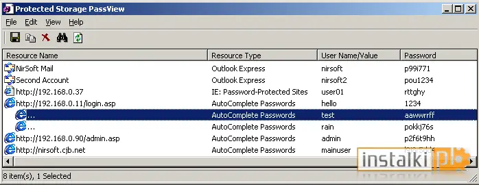 Okladka Protected Storage PassView