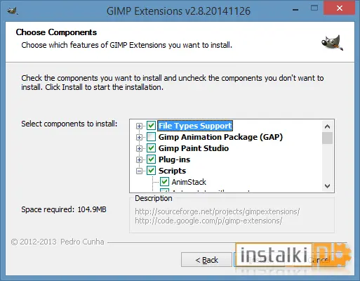 Okladka GIMP Extensions