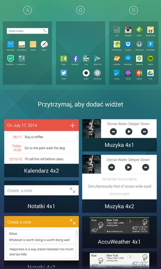 Zarządzanie widżetami