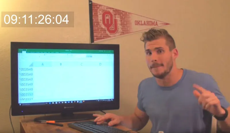 Chciał sprawdzić ile wierszy ma Excel. Wciskał klawisz przez ponad 9 godzin (wideo)
