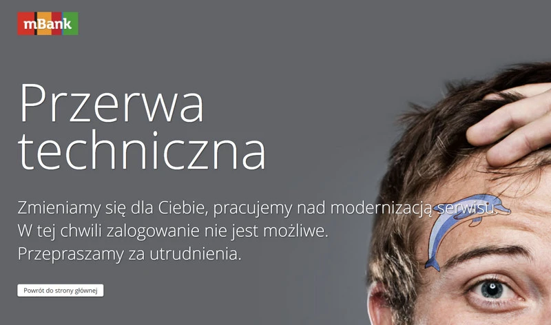 W mBanku przedłuża się przerwa techniczna. Klienci z problemami