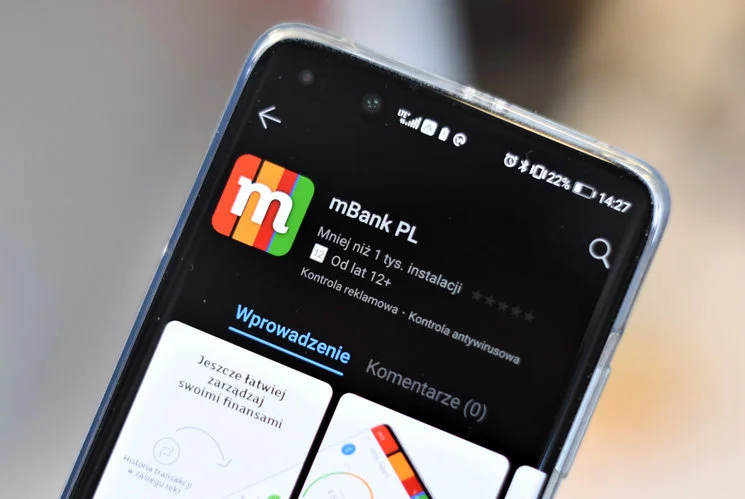 Aplikacja mBanku dostępna w Huawei AppGallery. Nie wszyscy z niej skorzystają