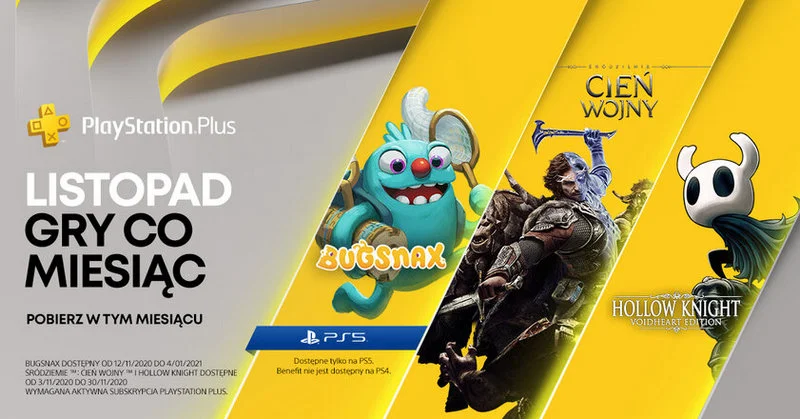 PlayStation Plus w listopadzie – oferta tytułów do pobrania