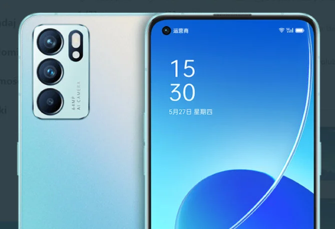 Oppo Reno 6 5G wygląda jak iPhone. Poznaliśmy specyfikację