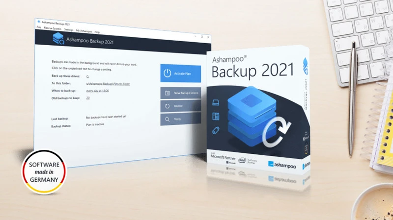 Ashampoo Backup 2021 za darmo. Funkcjonalny program do kopii zapasowych i przywracania plików