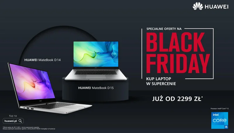 Laptopy i monitory Huawei taniej w finałowej odsłonie Black Friday