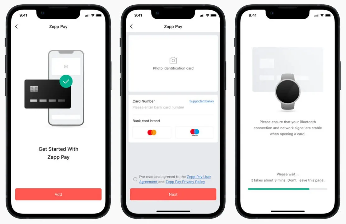 Płatności zbliżeniowe Zepp Pay - konfiguracja w aplikacji