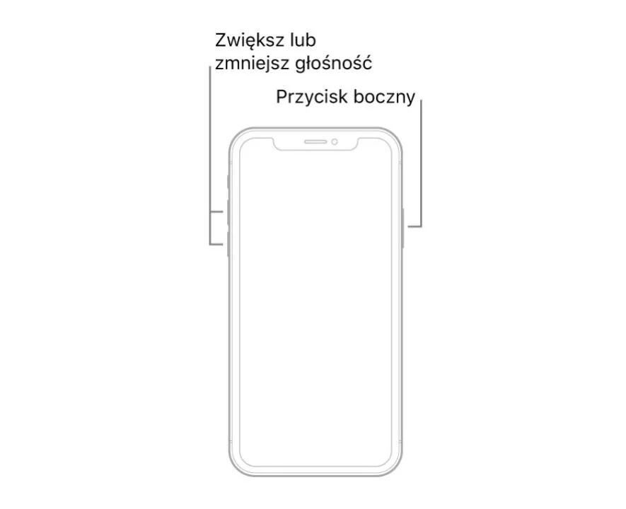 Wymuszanie ponownego uruchomienia iPhone’a z Face ID