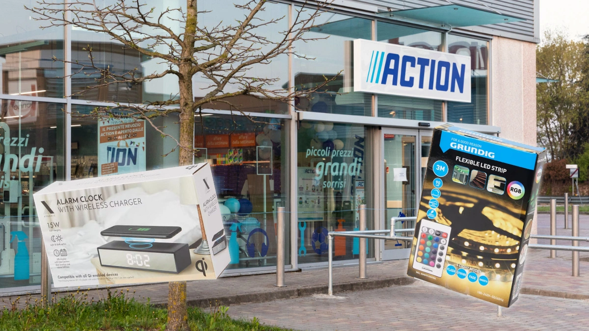 Hity z gazetki Action. Budzik z ładowarką Qi i tania taśma LED RGB