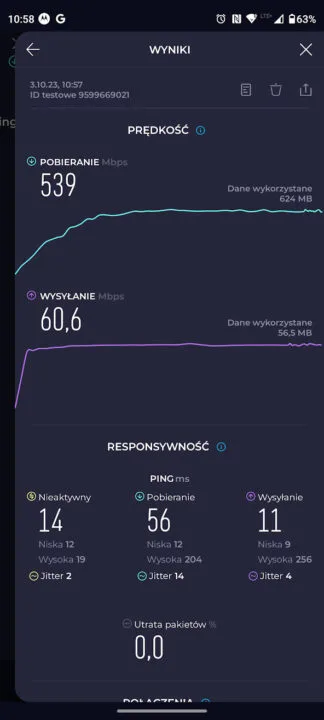 Edge 40 Neo - prędkość Wi-Fi