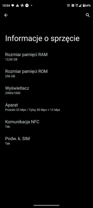 Edge 40 Neo - informacje o sprzęcie