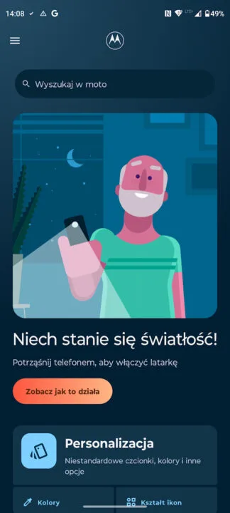 Edge 40 Neo - aplikacja Moto