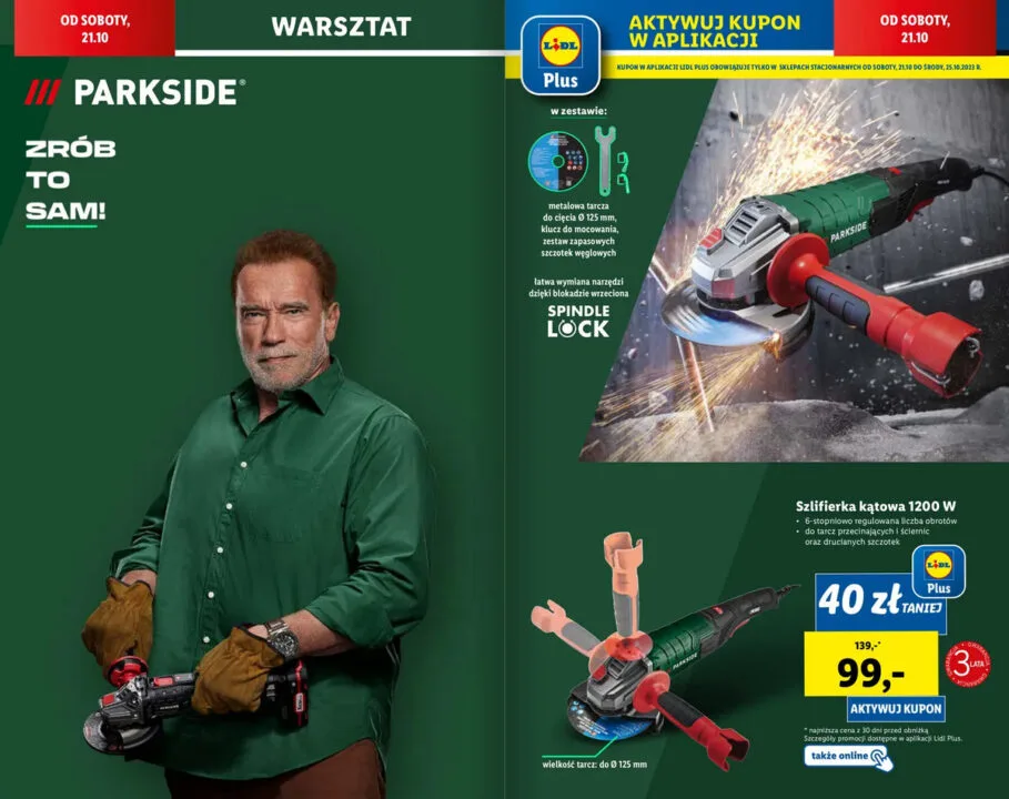 Szlifierka kątowa 1200 W z Lidla