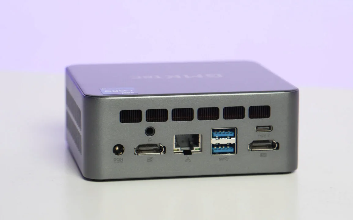 GMK M2 Mini PC - dostępne złącza