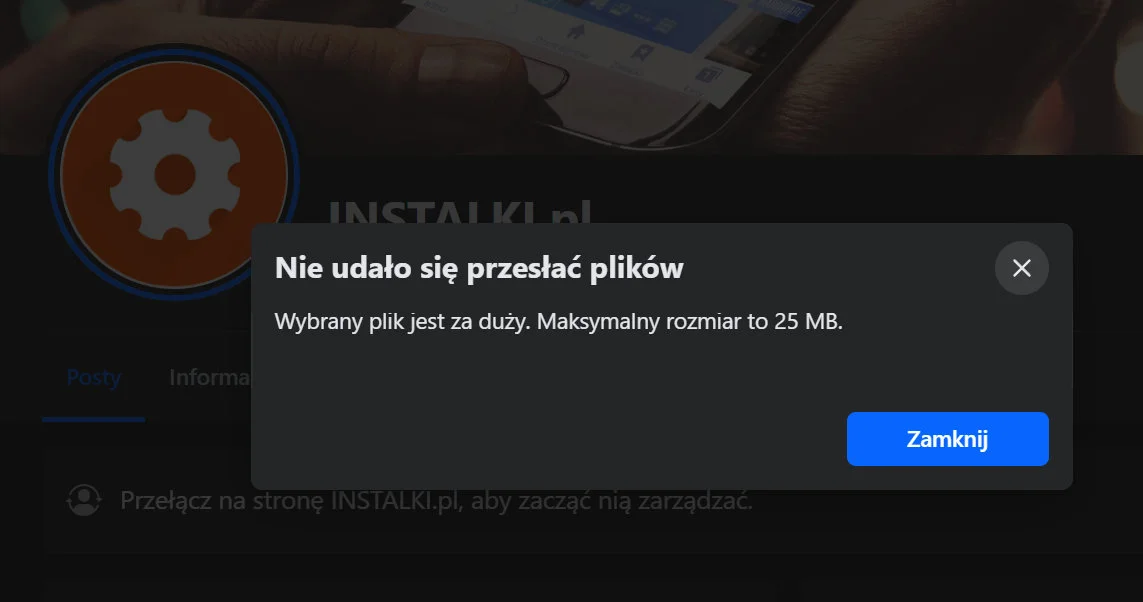 Messenger pozwala przesyłać pliki do 25 MB