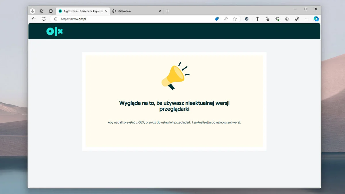 OLX nie działa w Microsoft Edge. Co się stało?