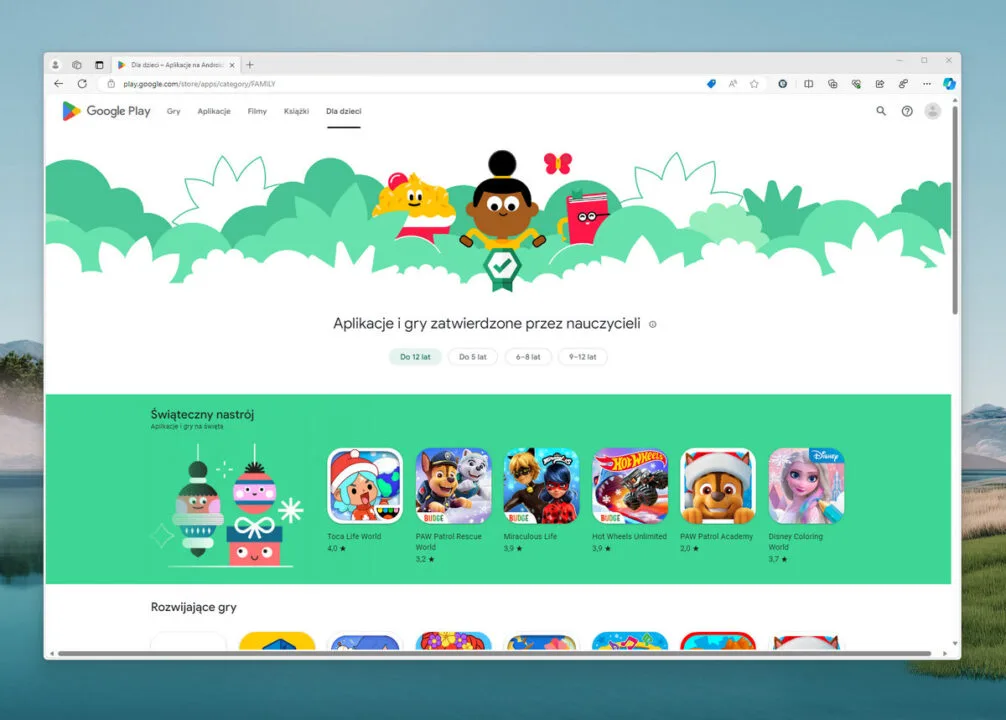 Aplikacje i gry dla dzieci w sklepie Google Play