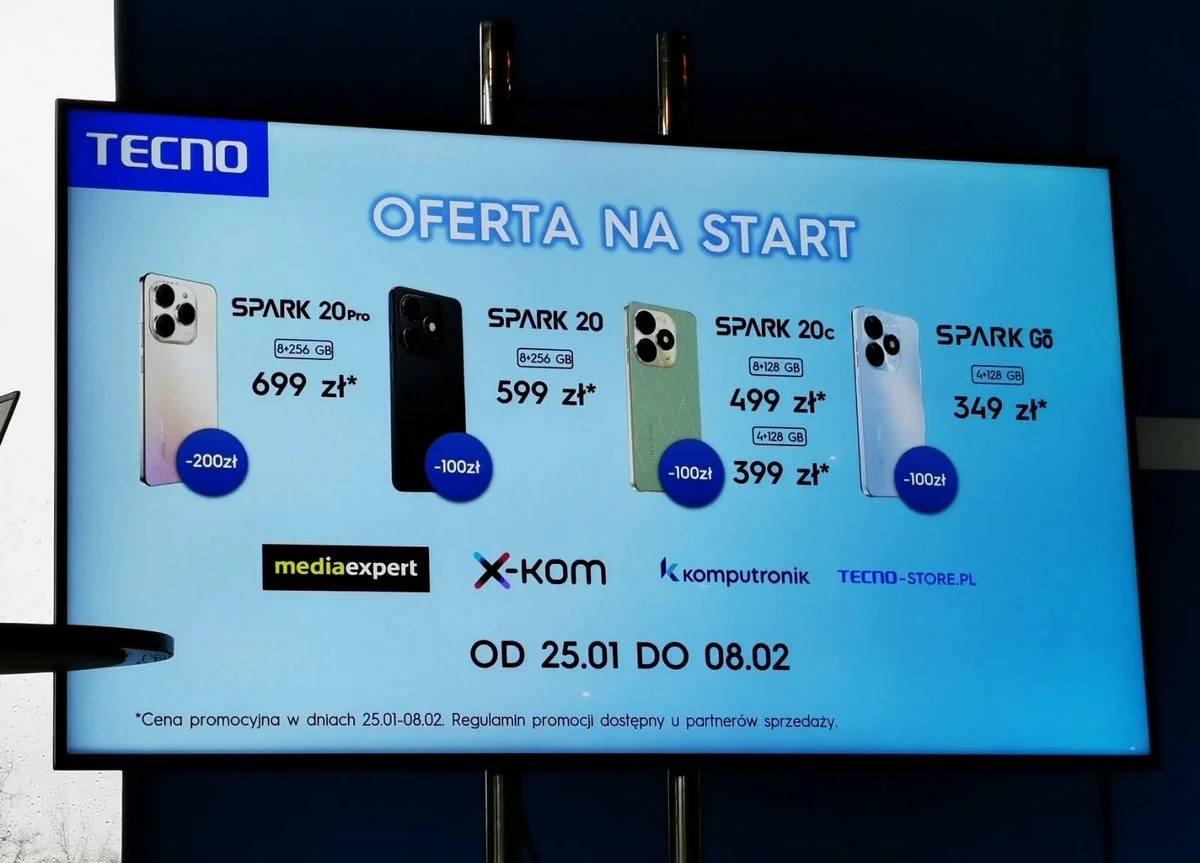 Tecno - oferta na start / foto. instalki.pl