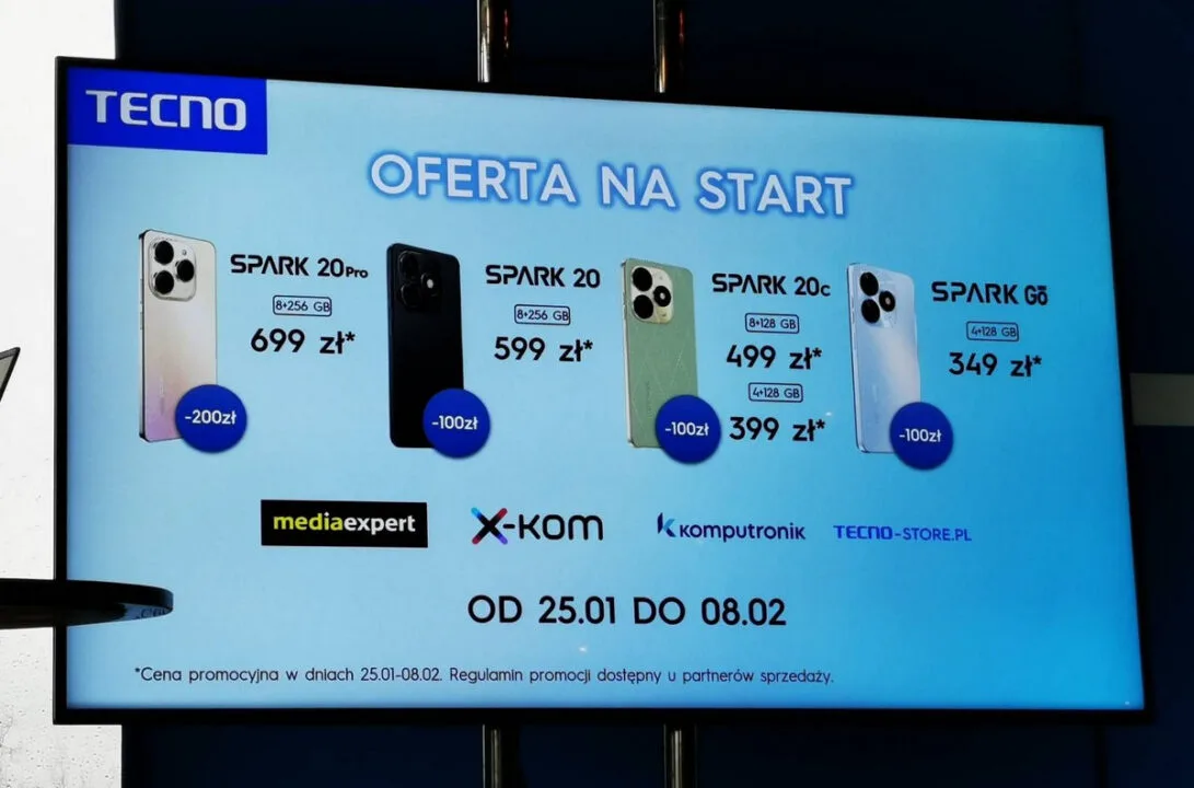 Ceny promocyjne serii TECNO SPARK 20