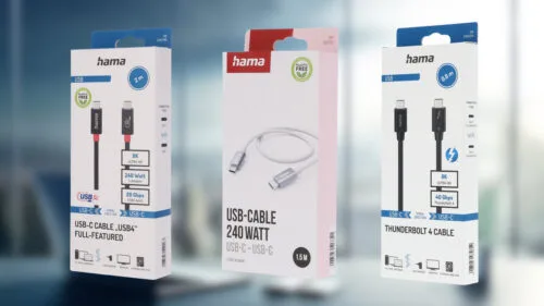 Hama: nowa seria przewodów USB-C. Jest wsparcie dla Thunderbolt 4