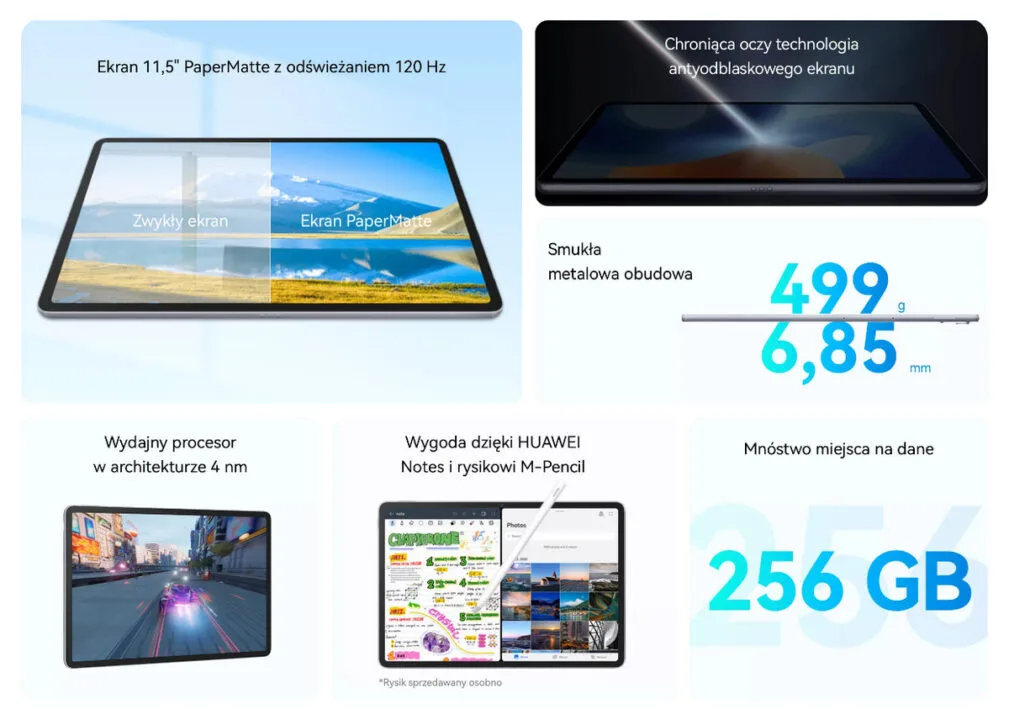 Najważniejsze cechy MatePad 11.5" PaperMatte