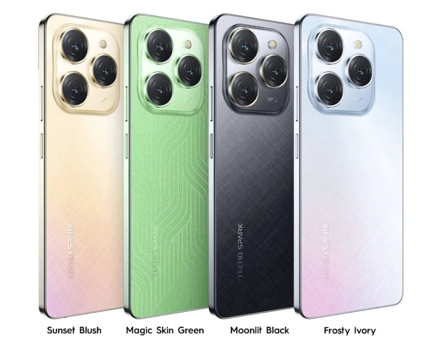 TECNO SPARK 20 Pro dostępny jest w atrakcyjnych kolorach