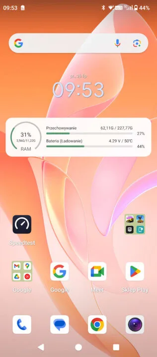 Cubot Max 5 - ekran główny