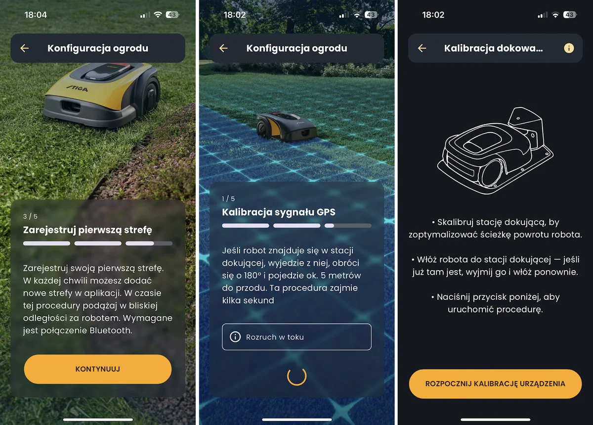 Konfiguracja ogrodu w aplikacji STIGA.GO