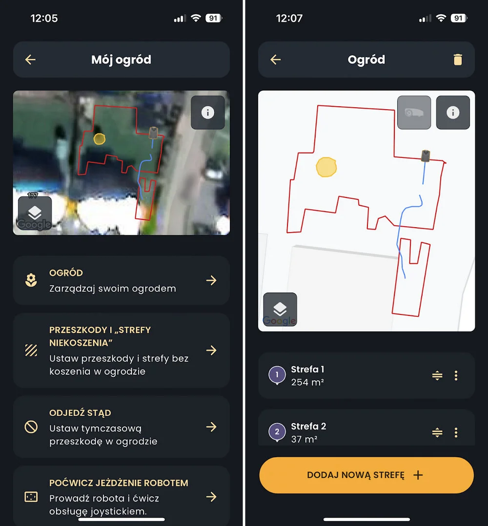 Zarządzanie strefami ogrodu z poziomu aplikacji