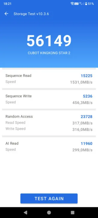 Benchmark Cubot KingKong Star 2