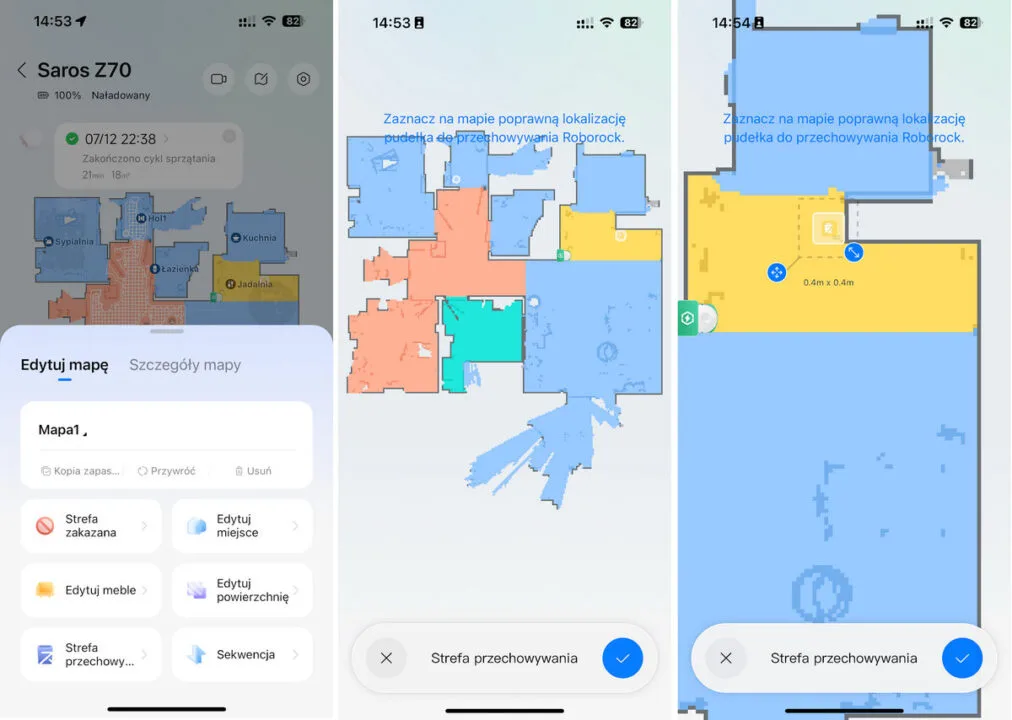 Saros Z70 - edycja strefy przechowywania