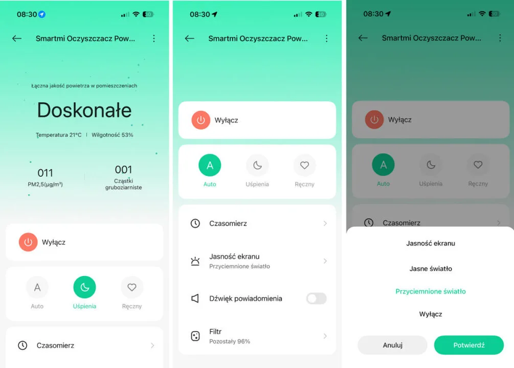 Smartmi Air Purifier 3 w aplikacji Xiaomi Home