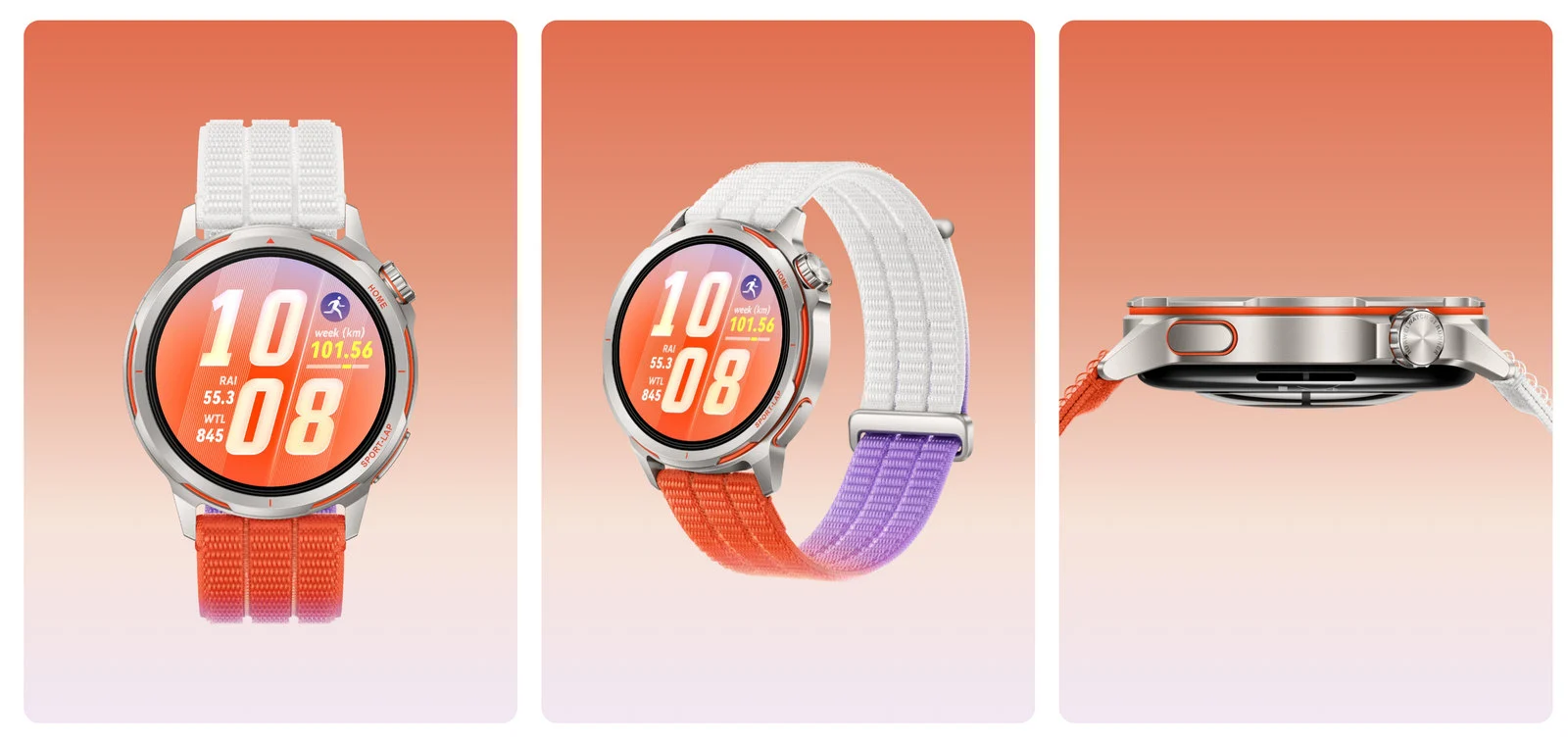 Wraz z HUAWEI WATCH GT Runner 2 dostępne są dwa paski: tkany pasek HUAWEI AirDry
oraz pasek z fluoroelastomeru