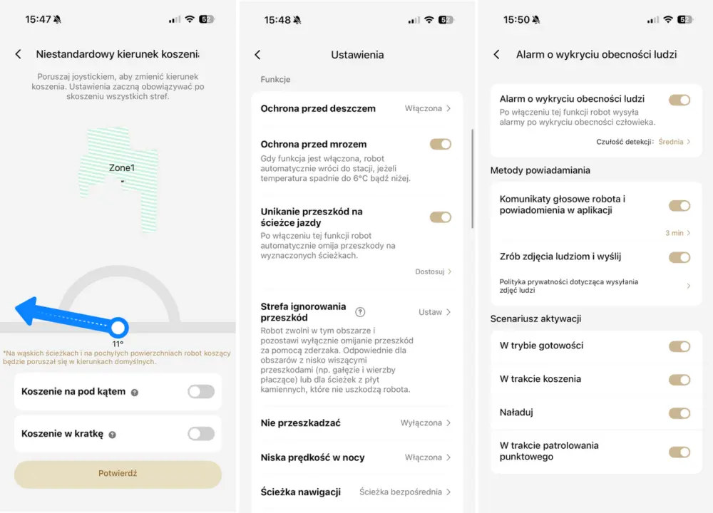 Aplikacja Dreamehome i ustawienia robota koszącego