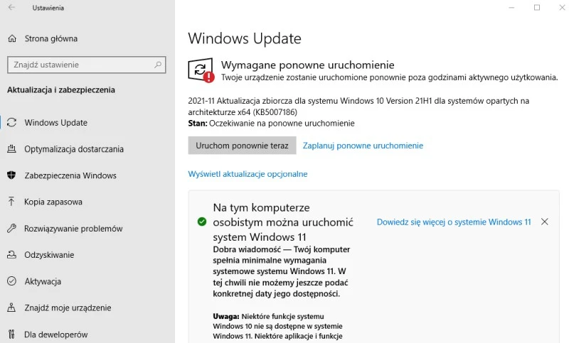 windows 10 aktualizacja