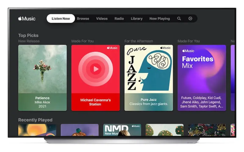 Apple Music na smart telewizorach LG z webOS