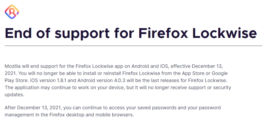 firefox lockwise koniec 2