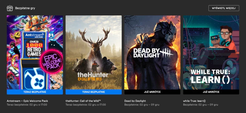 Świetny symulator myśliwego i dodatki chmury gier retro za darmo w Epic Games Store