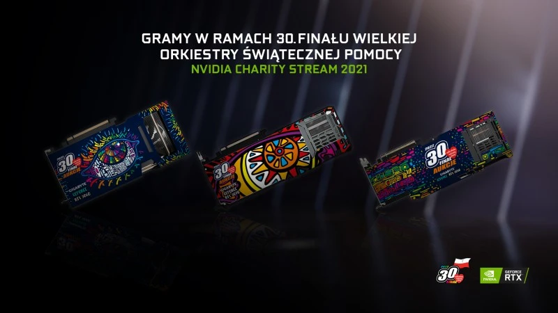 NVIDIA charity stream 2021 projekty kart malowanych graficznych
